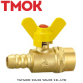 Brass double butterfly handle outer wire gas valve